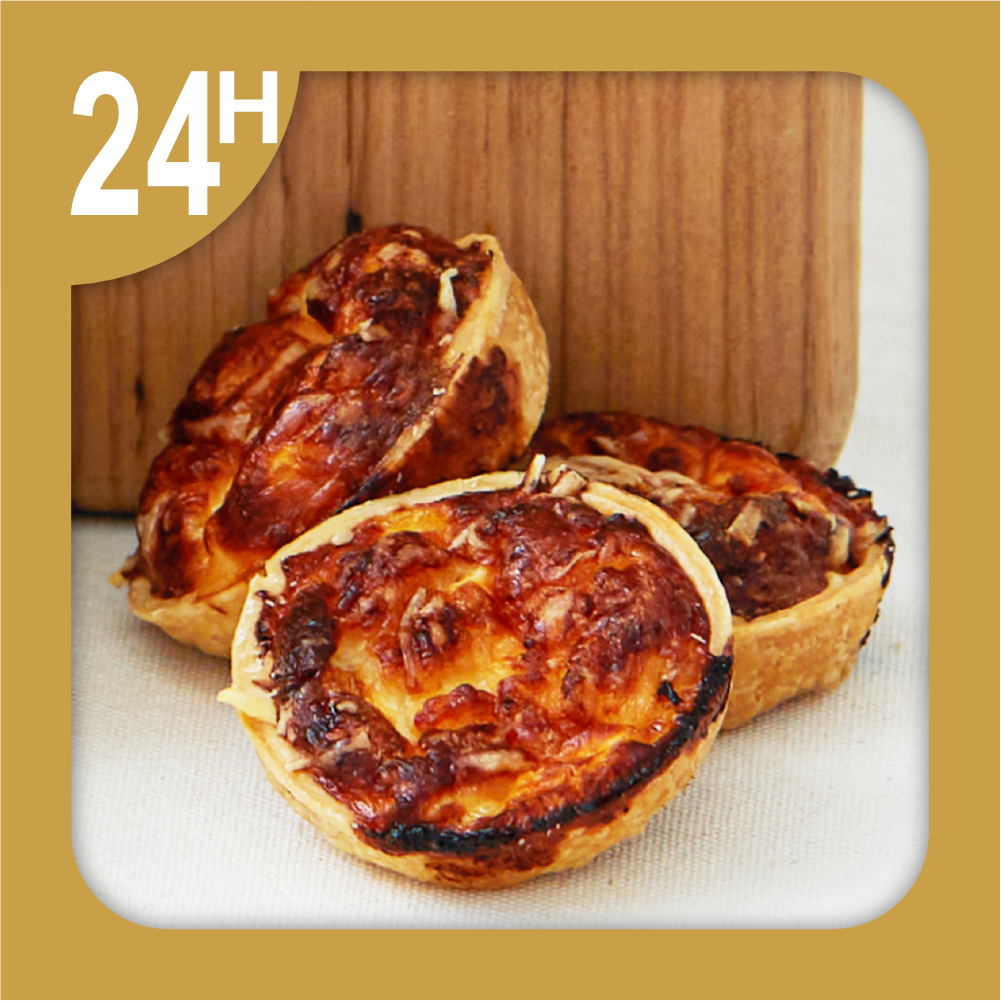 [QCH001Sset12] Box of 12 Mini Quiches Lorraines