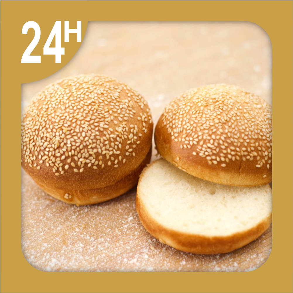 [BBD001Mset10] Pack of 10 Burger Buns 80g (No topping)